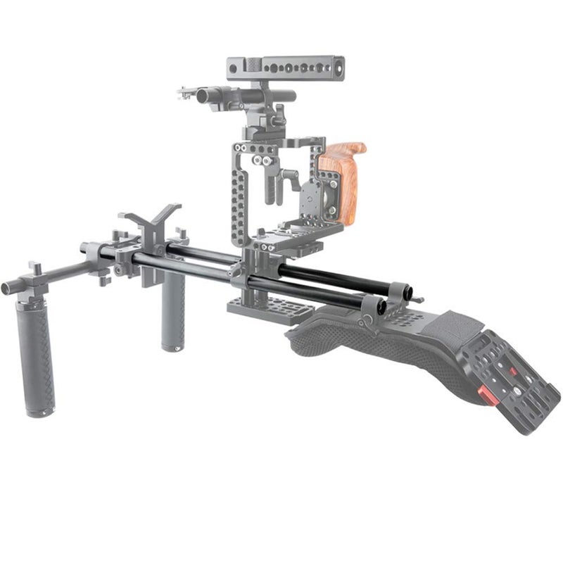 NICEYRIG 15mm Rod 16 Inch (40CM) Long for Shoulder Rig Rod Support System, Black Aluminum Alloy, Pack of 2-171 - Image 2